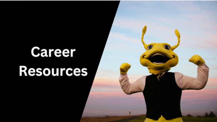 Sammy the slug in a suit with arms raised in success and the title Career Resources
